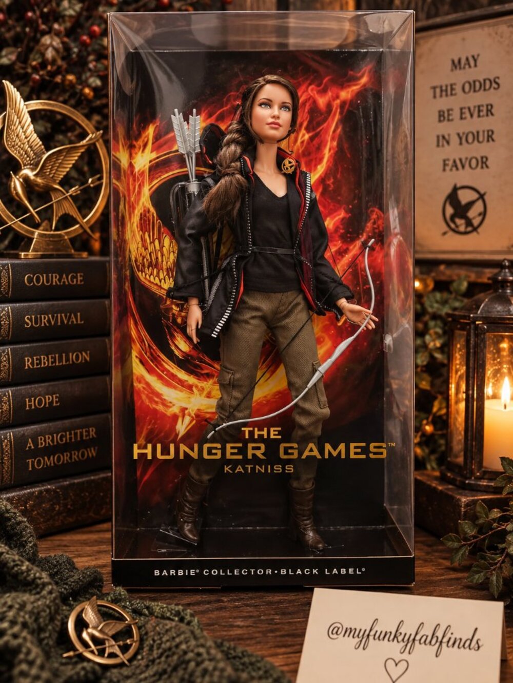 2012 Mattel Barbie Collector Black Label The Hunger Games Katniss Everdeen Doll